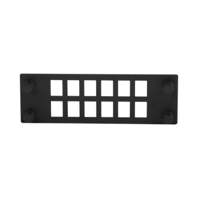 [FPONEAP12] Placa Para 12 Adaptadores de Fibra Óptica, Uso con Gabinetes FPONE3 y FPONE4