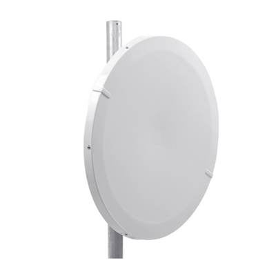 [JRC29DMCB5X] Antena Direccional de Alto Rendimiento/ Parábola profunda para mayor aislamiento al ruido / 29 dBi / 4.9 - 6.4 GHz / Conector de guía de onda para radios B5x y C5x / Fácil Montaje y Soporte de acero inoxidable / Radomo Incluido
