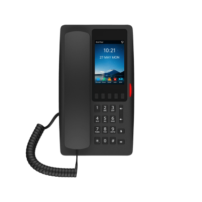 [H6WB] Teléfono IP Hotelero Wi-Fi 6 / Pantalla IPS 3.5 320x480 / 2 Líneas SIP / 5 Teclas Programables / Puerto USB-A / PoE 802.3af / Audio HD / Diseño Negro