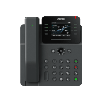 Teléfono IP / Handset Inalámbrico Bluetooth / 12 Líneas SIP / Pantalla IPS Táctil 2.8 HD / Conferencia 6 Vías / Puertos Gigabit / PoE 802.3af / OpenVPN / Hot Desking