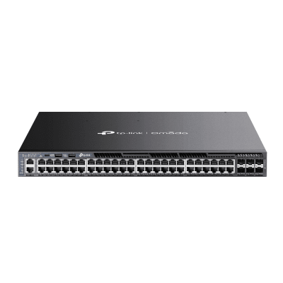 [SG6654XHP] Switch Omada L3 SDN Administrable / 48 puertos Gigabit y 6 puertos SFP+ / Presupuesto PoE 1440 W / Funciones RIP, VRRP, Servidor DHCP / Administración centralizada OMADA / Fuente Redundante
