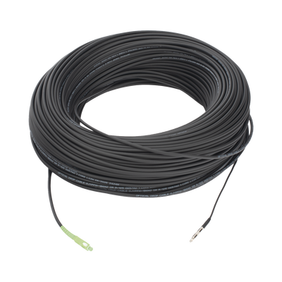 [LP-150-SCA] Rollo de Fibra Óptica Drop Redonda G657A2 Monomodo Simplex de 150 Metros (492.13 Pies) con Conectores SC/APC-SC/APC para Instalaciones Aéreas, Subterráneas o a la Intemperie