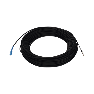 [LP-100-SCU] Rollo de Fibra Óptica Drop Redonda G657A2 Monomodo Simplex de 100 Metros (328.08 Pies) con Conectores SC/UPC-SC/UPC para Instalaciones Aéreas, Subterráneas o a la Intemperie