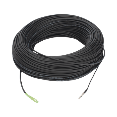 [LP-200-SCA] Rollo de Fibra Óptica Drop Redonda G657A2 Monomodo Simplex de 200 Metros con Conectores SC/APC-SC/APC para Instalaciones Aéreas, Subterráneas o a la Intemperie