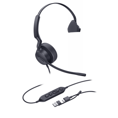 [UH42-MONO-TEAMS-USB-C/A] Diadema Alámbrica Yealink UH42 Mono con Audio HD y Conectividad USB-C/A Certificada con Microsoft Teams