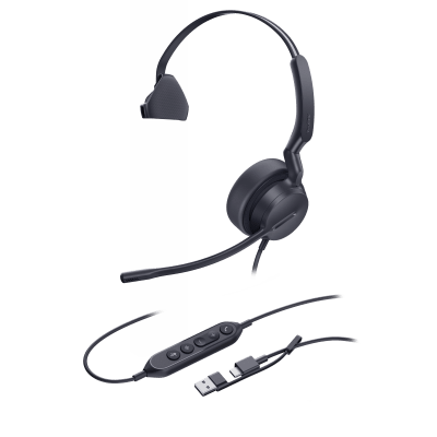 [UH42-MONO-UC-USB-C/A] Diadema Alámbrica Yealink UH42 Mono UC con Audio HD y Conectividad USB-C/A