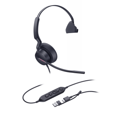 [UH46-MONO-TEAMS-USB-C/A] Diadema Alámbrica Yealink UH46 Mono USB-C/A Certificada con Microsoft Teams