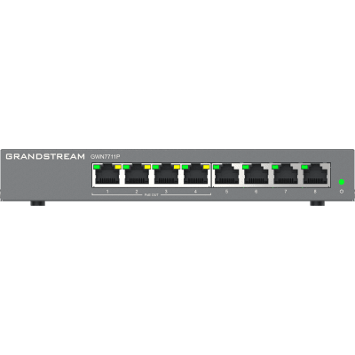 Switch de Red Administrable Capa 2 Lite / 8 Puertos Gigabit Ethernet / 4 Puertos PoE / VLAN / QoS / Snooping IGMP / Montaje en Pared y Escritorio / Compatible con GDMS