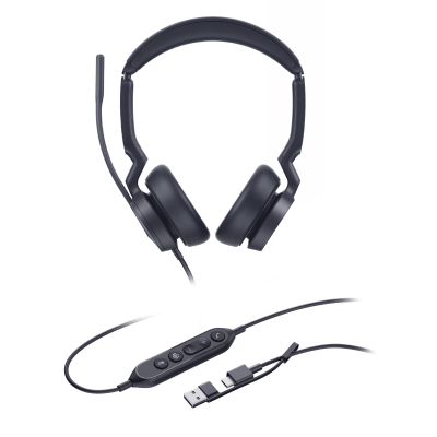 [UH46-DUAL-TEAMS-USB-C/A] Diadema Alámbrica Yealink UH46 Dual USB-C/A Certificada con Microsoft Teams