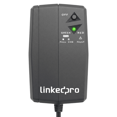 UPS de CD 25 W / Entrada 120 Vca / Salida 12 Vcd / Clavija NEMA 5-15P de entrada / Batería de Litio