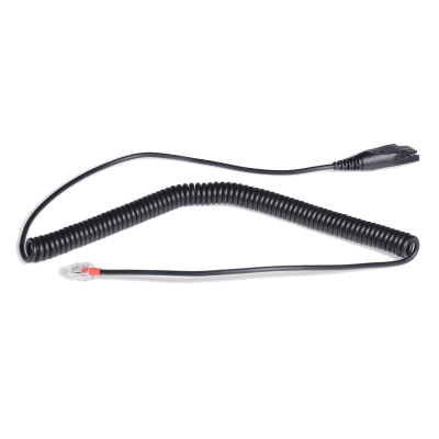 [QD-TO-RJ9-CORD] Cable QD A RJ9 de Repuesto Yealink Para Conexión De Diademas Profesionales A Teléfonos De Escritorio