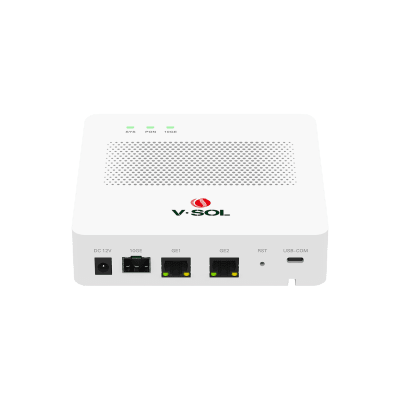 [V1600GS-R] Mini OLT de 1 Puerto GPON SC/UPC con 3 puertos Uplink (2 puertos Gigabit Ethernet + 1 puerto SFP/SFP+) , hasta 64 ONUs / ONTs