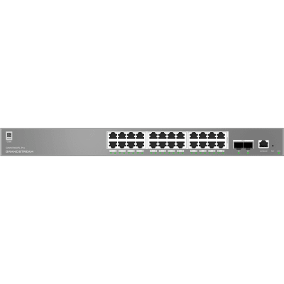 [GWN7803PL-PRO] Switch de Red Empresarial L2++ / Serie GWN7800 Pro / 24 Puertos Gigabit PoE 250W / 2 Puertos SFP+ / Gestión Cloud GDMS / VLAN 4K / QoS Avanzado / Seguridad Integral