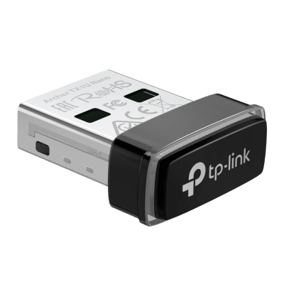 [ARCHER-TX1U-NANO] Adaptador USB Inalámbrico AX300 / Wi-Fi 6 2.4 GHz / 287 Mbps / Nano Size / OFDMA y MU-MIMO / Driver Pre-cargado / WPA2-PSK