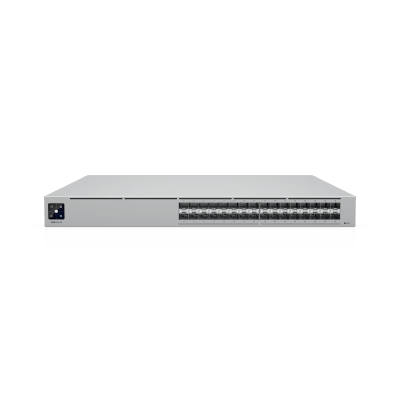 [USW-PRO-XG-AGGREGATION] Switch Pro XG Aggregation de 25G con 32 puertos SFP28, Capacidad de Switching de 1.6 Tbps, Funciones Layer 3, Respaldo de Energía USP RPS y Etherlighting™.
