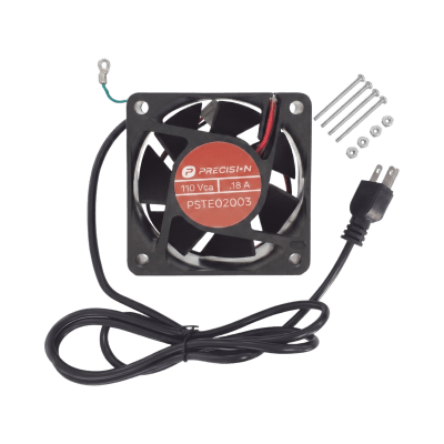 Ventilador de 110 Vca de 12 x 12 cm con Cable y Tornillería