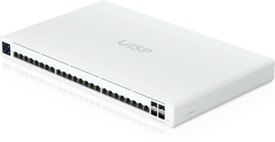 [UISP-S-PRO] UISP Switch Pro – Switch PoE de 220 W (27 V) con 24 Puertos GbE, 16 Puertos PoE Pasivo 27 V y 4 Puertos SFP+ 10G