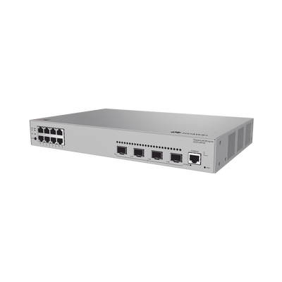 [S220-8P4S] Switch de acceso eKit Administrable / Capa 2 / 8 Puertos PoE+ Gigabit + 4 SFP + Puerto Consola / PoE Perpetuo / Presupuesto PoE 125 W / Sin licenciamiento