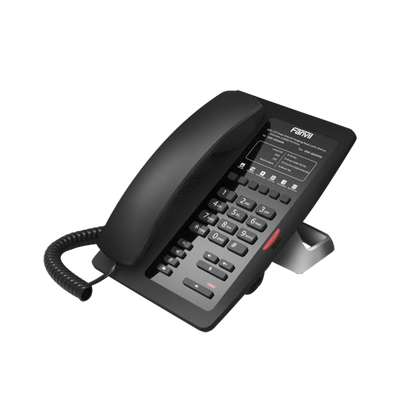 Teléfono IP para Hotelería, profesional con 6 teclas programables para servicio rápido (Hotline), plantilla personalizable con PoE