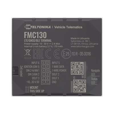 [FMC130] Profesional Rastreador Vehicular (GPS) 4G LTE CAT 1 y 2G / Identificación de Conductores / Bloqueo Remoto / Detección de Jammer / Sensores Bluetooth / Múltiples I/O