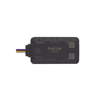 [ECO5LITE] Rastreador Vehicular y Monitoreo de Flota / Bluetooth BLE 5.0 y GNSS / LTE CAT1 y LTE-M con Respaldo 2G / GNSS U-blox / MiKado IP54 / -20 °C a +40 °C / Acelerómetro de 3 Ejes / Suministro 9-32 V / Batería Interna