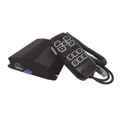 [SP104] Sirena Vehicular de 100W de Potencia, Incluye Controlador Unimando Para Control de Tonos, 4 Salidas Auxiliares y Microfono