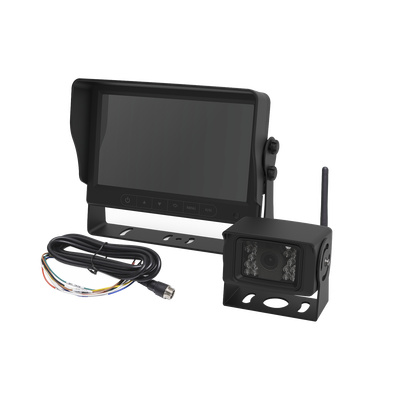 [K7000B-WK] Sistema Profesional Inalámbrico de Cámara de Reversa y Monitor para Vehículos de Trabajo y Montacargas