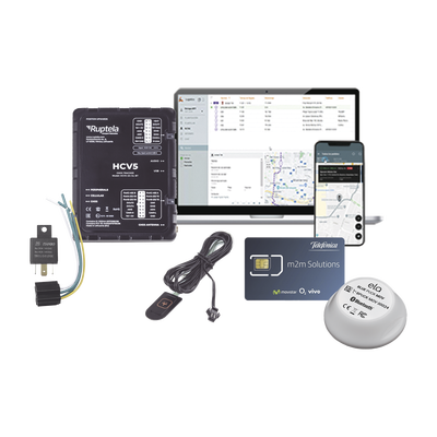 [HCV5KITTEMP2] Kit de Localizador 4G LTE / 1 MICSIM25GPS y datos 1 año + 1 BLUEPUCKRHT + 1 EPCOMGPSMENSUAL + RELAY + Botón SOS