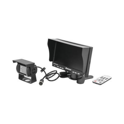 [K7000B] Sistema Profesional Alámbrico de Cámara de Reversa y Monitor para Vehículos de Trabajo y Montacargas