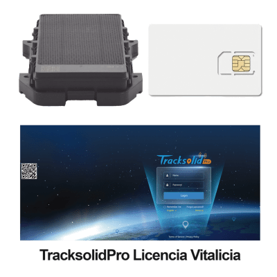 [LL303KIT3] KIT Localizador 4G con carga solar / Semiautónomo / Rastreo de contenedores / Cajas de tráiler / Alarma de sabotaje audible / Incluye Licencia vitalicia VTSCX y SIM de datos SIM500MB2Y