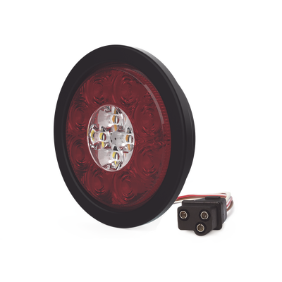 Plafón Circular de 5.4 Para Camiones de Transporte, 16 LED Ultra Brillantes, Color Rojo/Claro/Ambar