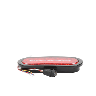 [ED3060AW] Plafón Ovalado de 7.5 Para Camiones de Transporte, 18 LED Ultra Brillantes, Color Rojo/Claro/Ambar
