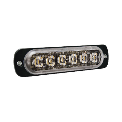 [SP6R] Luz Auxiliar de 6 LED, Rojo, Lente Transparente, SAE
