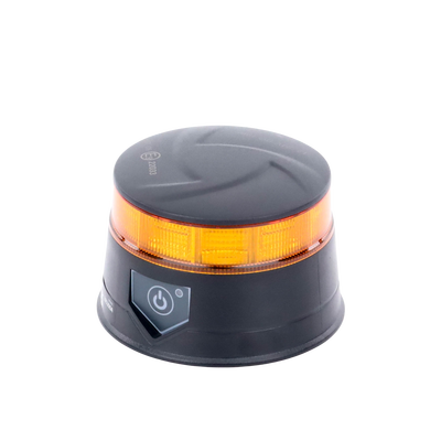 [EB5200A] Baliza LED Recargable, Compacta y Discreta, Color Ámbar, Con Montaje Magnético y de Succión