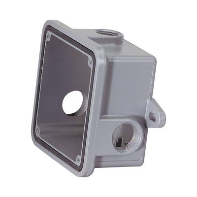 Caja trasera resistente a la intemperie, metálica, gris, accesorio federal signal
