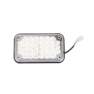 [XLTE595RW] Luz de Advertencia de 6X4, Bicolor Rojo/Claro, Ideal para Ambulancias