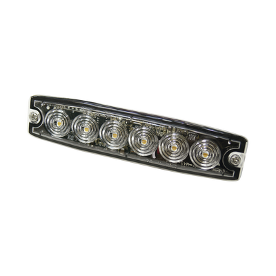 [SPL6A] Luz Auxiliar de 6 LED, Ambar, lente Transparente, SAE