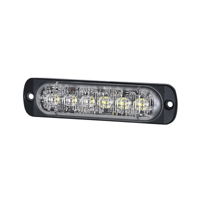 [SP12RW] Luz Auxiliar de 12 LED, Rojo/Claro, Lente Transparente, SAE