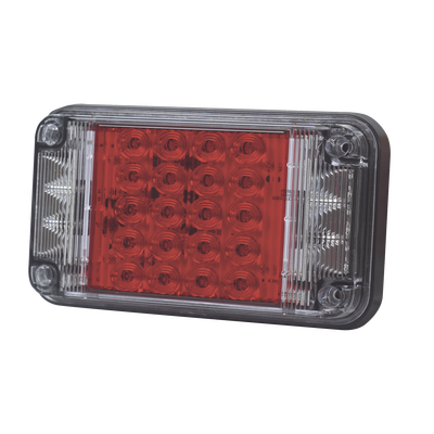 Luz de Advertencia de 7X4, Color Rojo, Con Luces de Trabajo, Ideal para Ambulancias