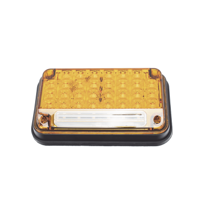 [XLTE2335A] Luz de Advertencia de 7X4, Color Ambar, Con Luz de Trabajo, Ideal para Ambulancias