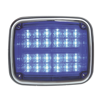 [XT1895B] Luz de advertencia de 8 X 6, Color Azul, SAE, IP67, Ideal para Ambulancias