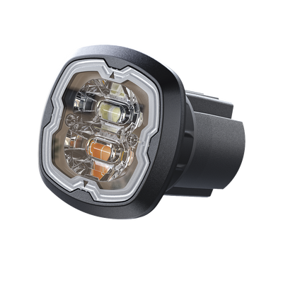 Estrobo Empotrable de 6 LED, Claro, Lente Transparente, SAE