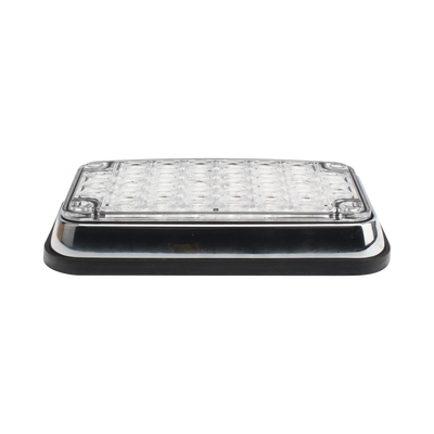 Luz de Advertencia de 6X4, Bicolor Rojo/Claro, Ideal para Ambulancias