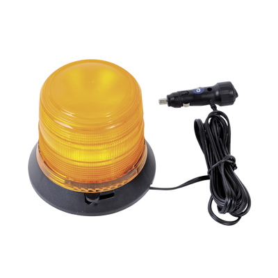 Burbuja Brillante de 6 LEDs, Color Ámbar con Montaje Magnético