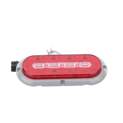 [ED3080AW] Plafón Ovalado de 7.5 Para Camiones de Transporte, 18 LED Ultra Brillantes, Color Rojo/Claro/Ambar