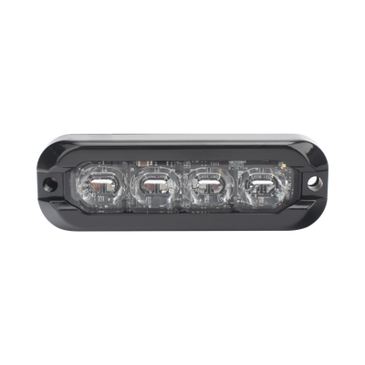 [ED3793RB] Luz Auxiliar Flexible 8 LED, Rojo / Azul, Bisel Negro, Lente Transparente