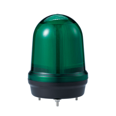 [MFL125-012024-G] LED con patrones fijo/intermitente, estroboscópico y simulación rotatorio, Color Verde de 12-24 VCD