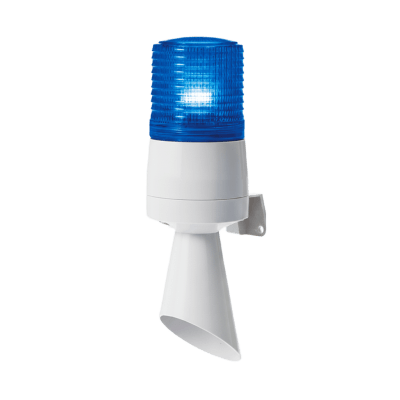 [S60ADL-110-B] Luz LED con patrones de destello fijo y destellante con buzzer incorporado de alto volumen Máx. 95 dB color Azul 110 VCA