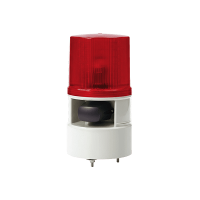 [S125DML-WS-012024-R] Luces de advertencia color Rojo con sirena incorporada con 5 tonos máx. 105 dB en 12-24 VCD