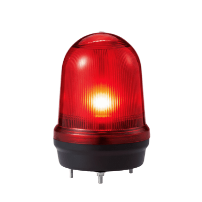 LED con patrones fijo/intermitente, estroboscópico y simulación rotatorio, Color Rojo de 110-220 VCA